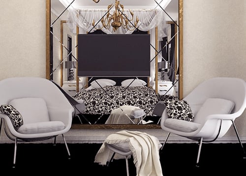 gold bedroom interior design